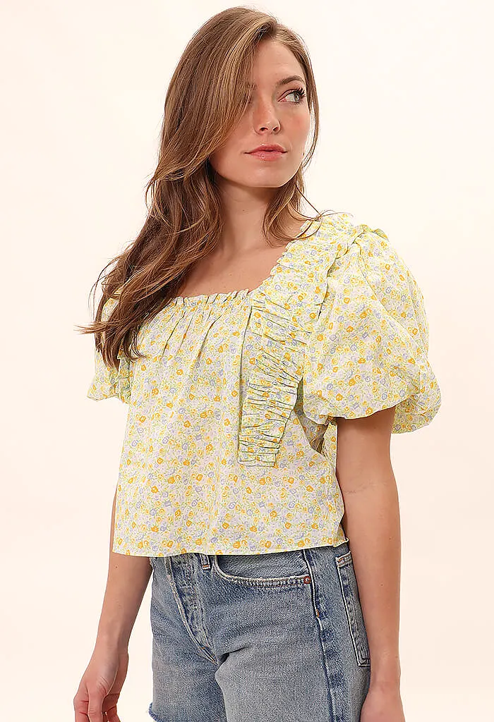 Blossom Blouse-Yellow