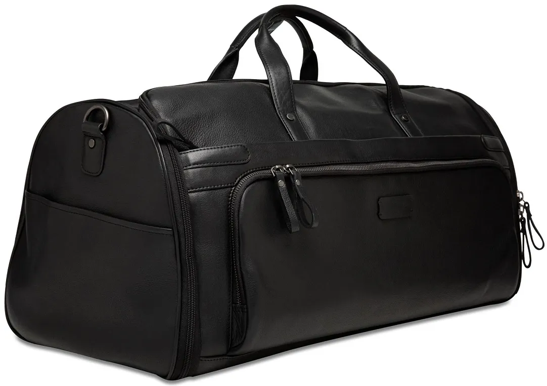 Bosca Nappa Leather Hybrid Garment / Duffle Bag 