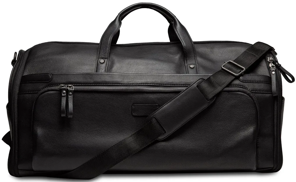 Bosca Nappa Leather Hybrid Garment / Duffle Bag 