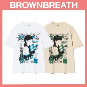 BROWNBREATH  |Unisex Street Style Short Sleeves Logo T-Shirts