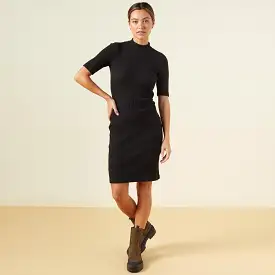 Brushed Rib Mock Neck Dress