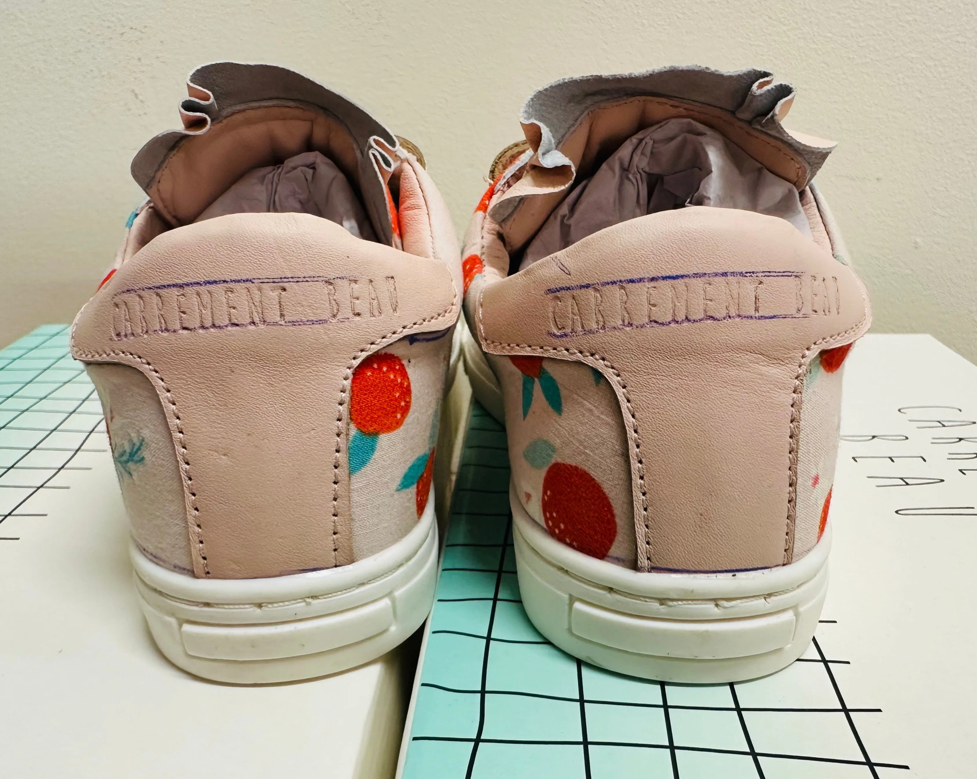 CARREMENT BEAU Kids Girl Leather Sneaker - Pomegranate