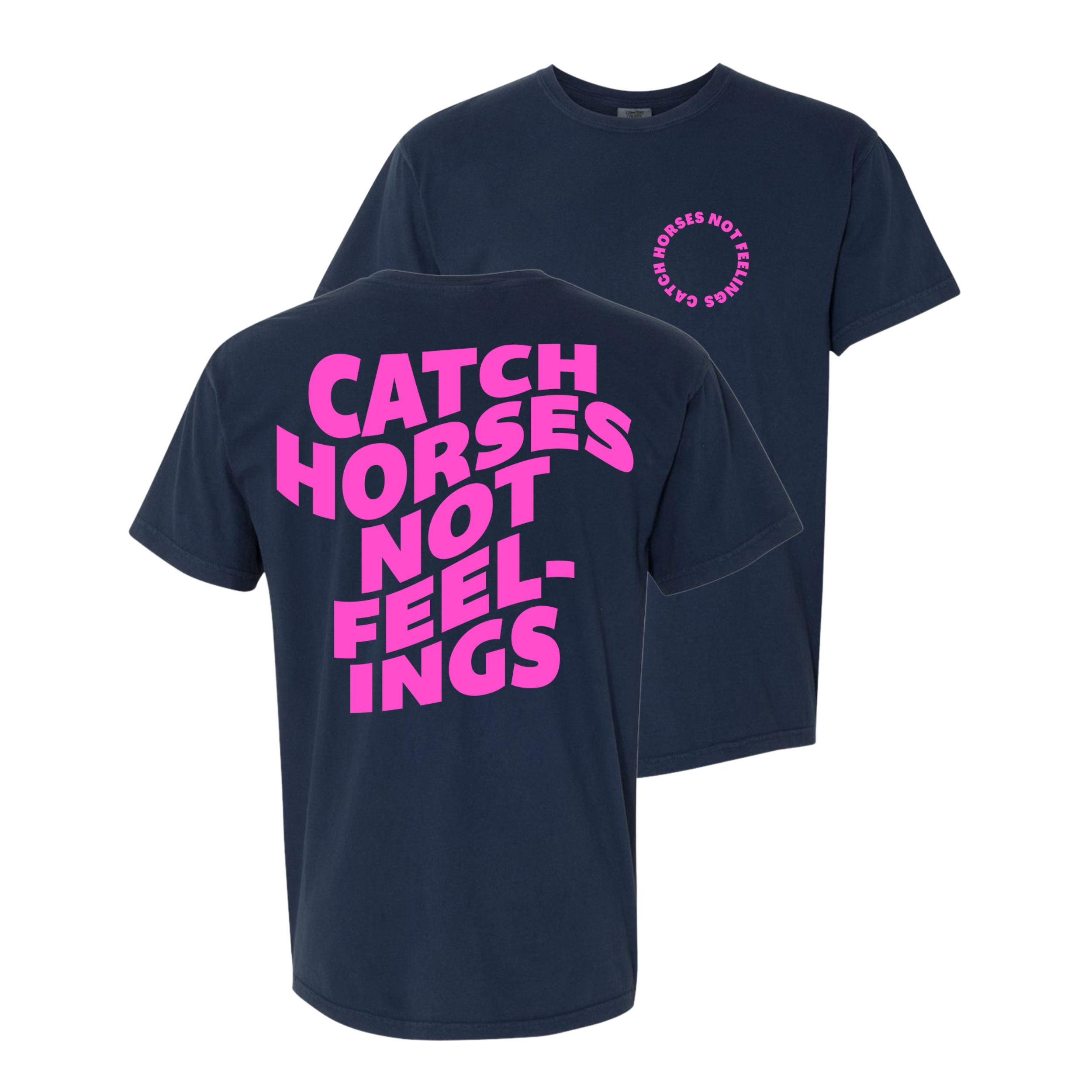 CATCH HORSES - NAVY TEE