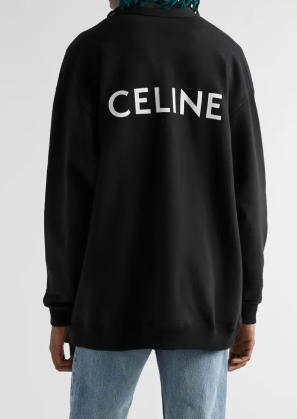 CELINE  |Unisex Street Style Plain Cotton Logo Luxury Cardigans