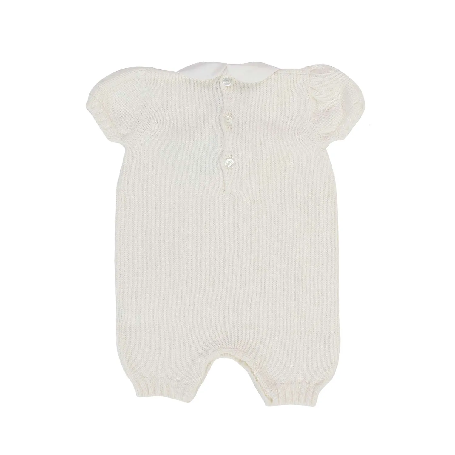 Colibri Knitted Cream-Colored Romper For Baby Girl