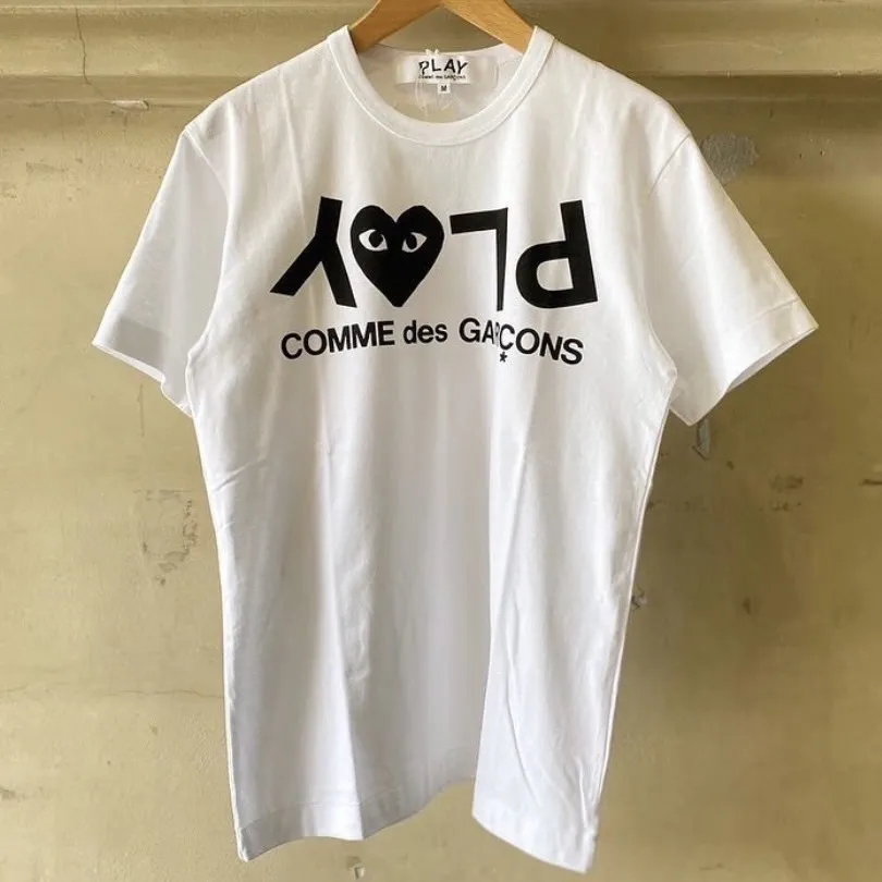 COMME des GARCONS  |Crew Neck Heart Unisex Street Style Cotton Short Sleeves