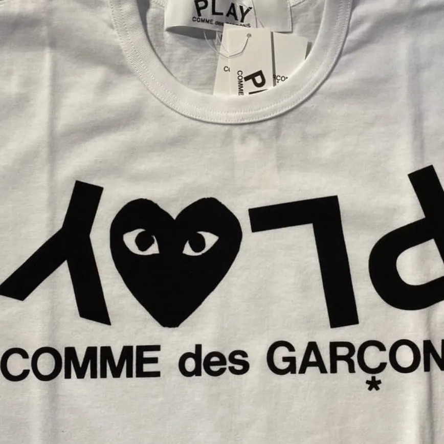 COMME des GARCONS  |Crew Neck Heart Unisex Street Style Cotton Short Sleeves