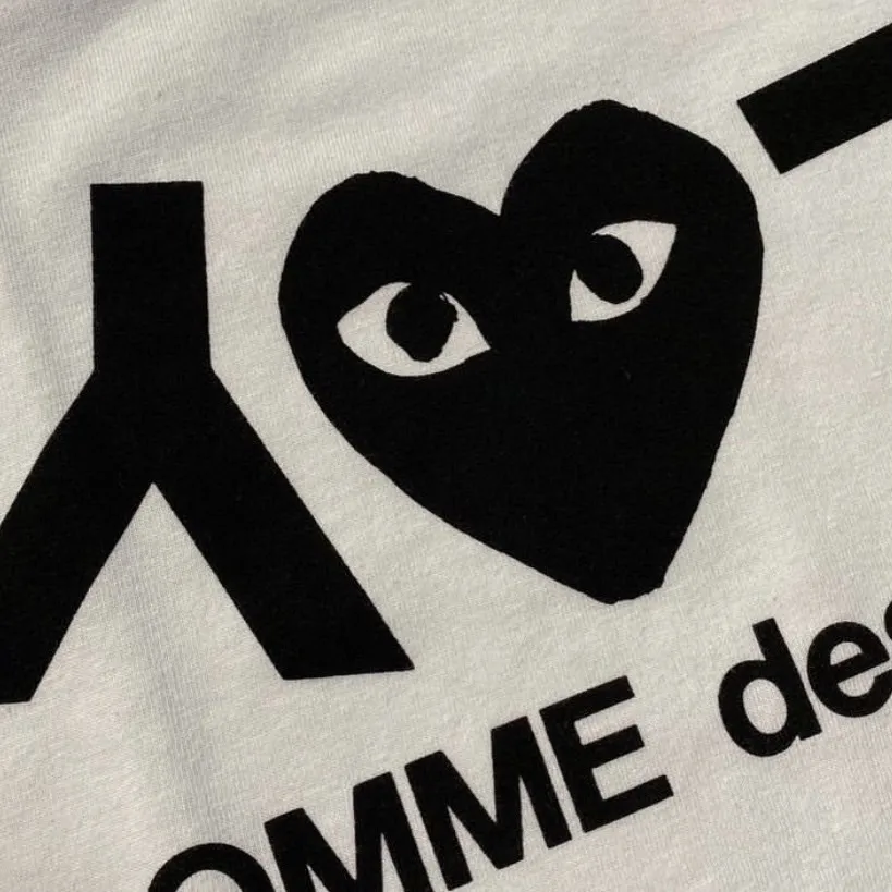 COMME des GARCONS  |Crew Neck Heart Unisex Street Style Cotton Short Sleeves