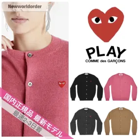 COMME des GARCONS  |Unisex Wool Street Style Long Sleeves Logo Cardigans