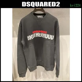 D SQUARED2  |Unisex Street Style Long Sleeves Cotton Logo Luxury Outlet