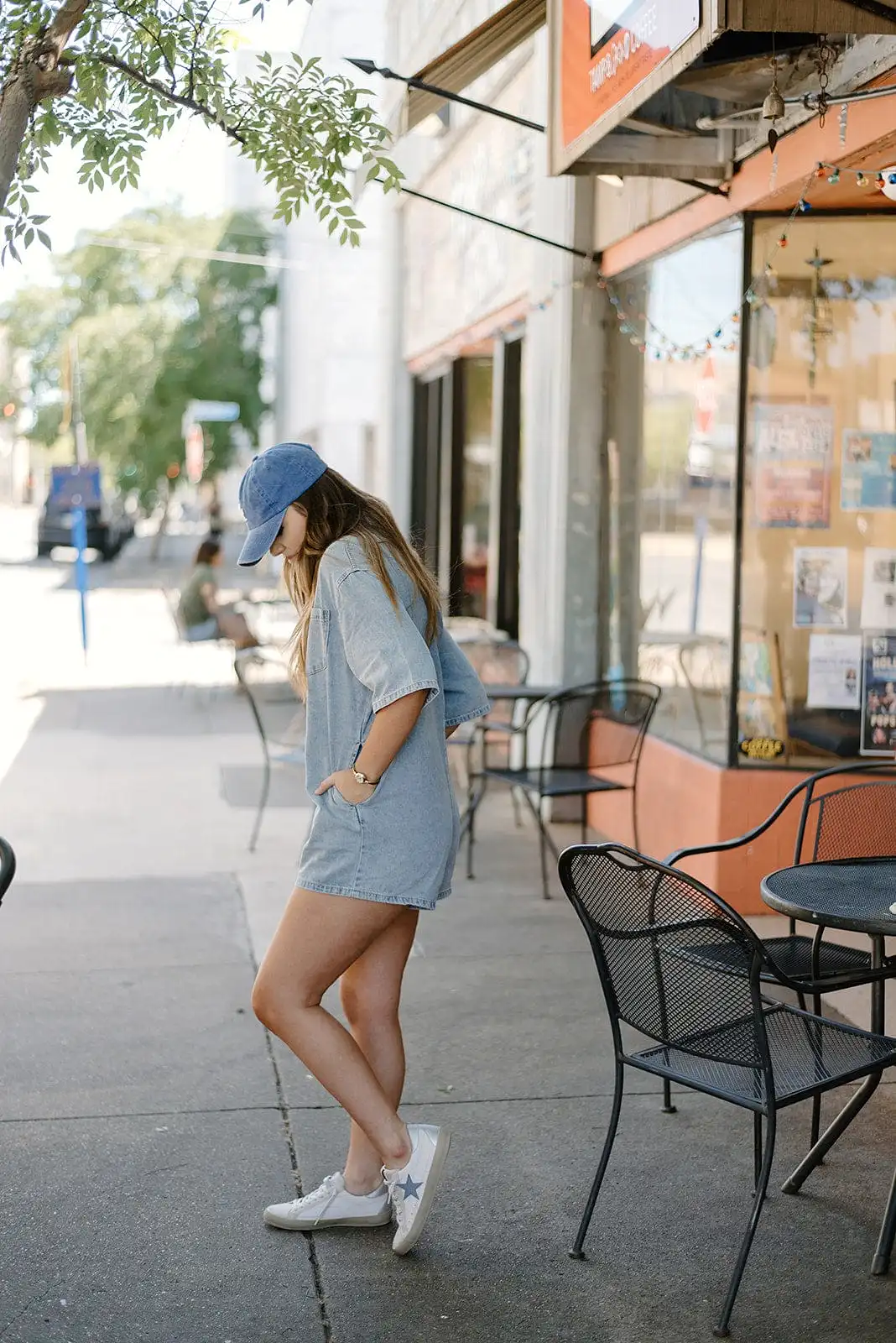 Denim Button Up Shirt Romper