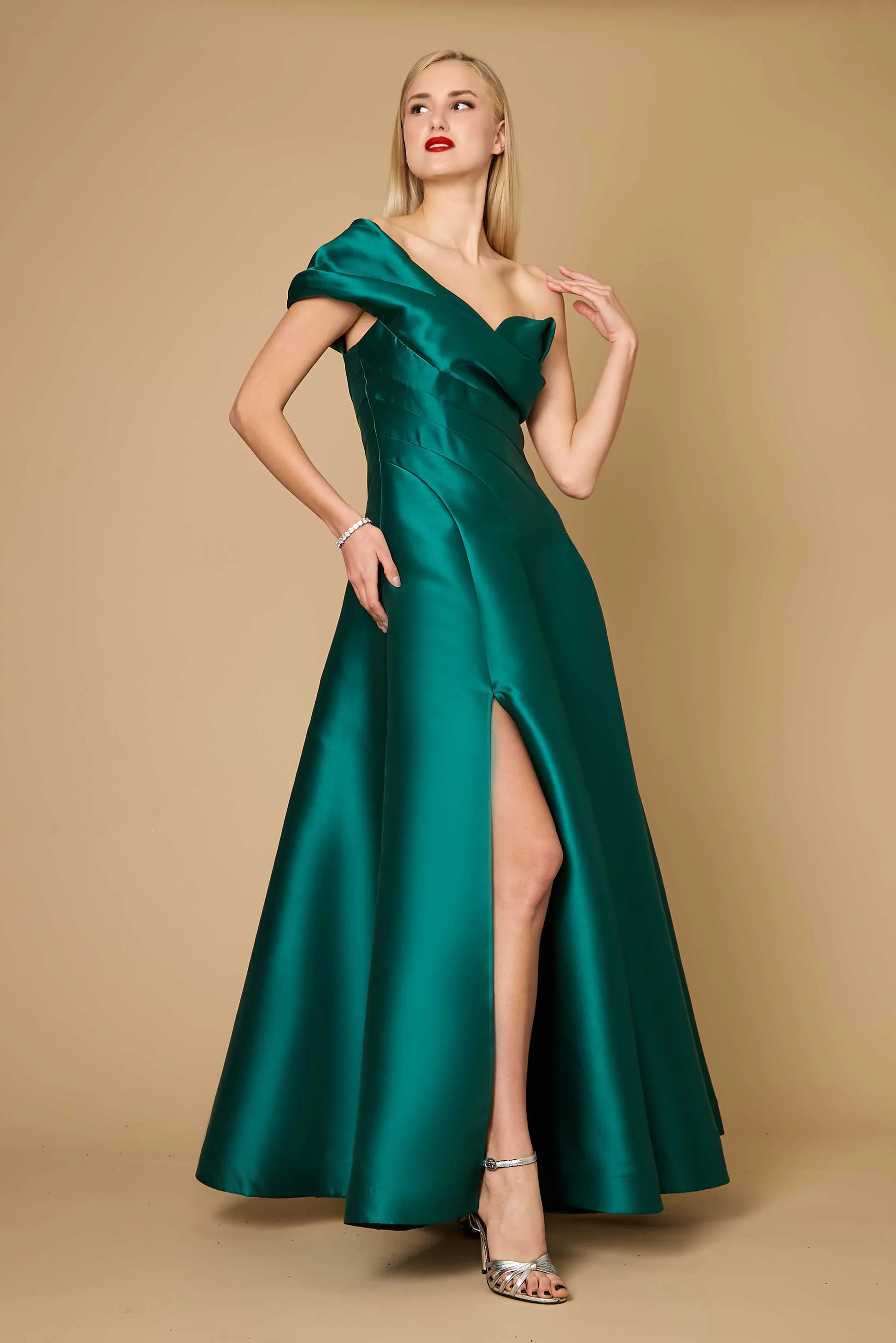 Dylan & Davids One Shoulder Long Formal Ball Gown Evening Dress