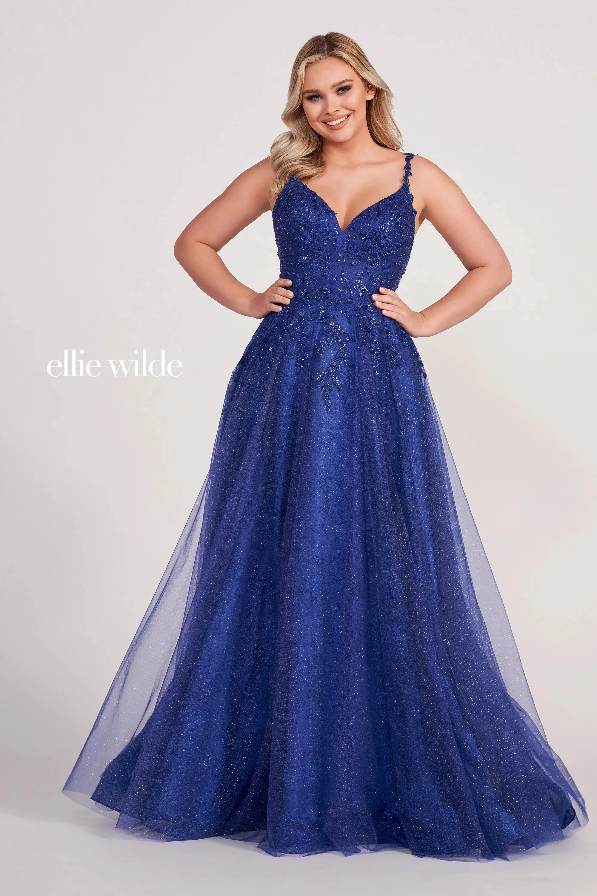 Ellie Wilde EW34086 Prom Long Formal Pocket Evening Gown