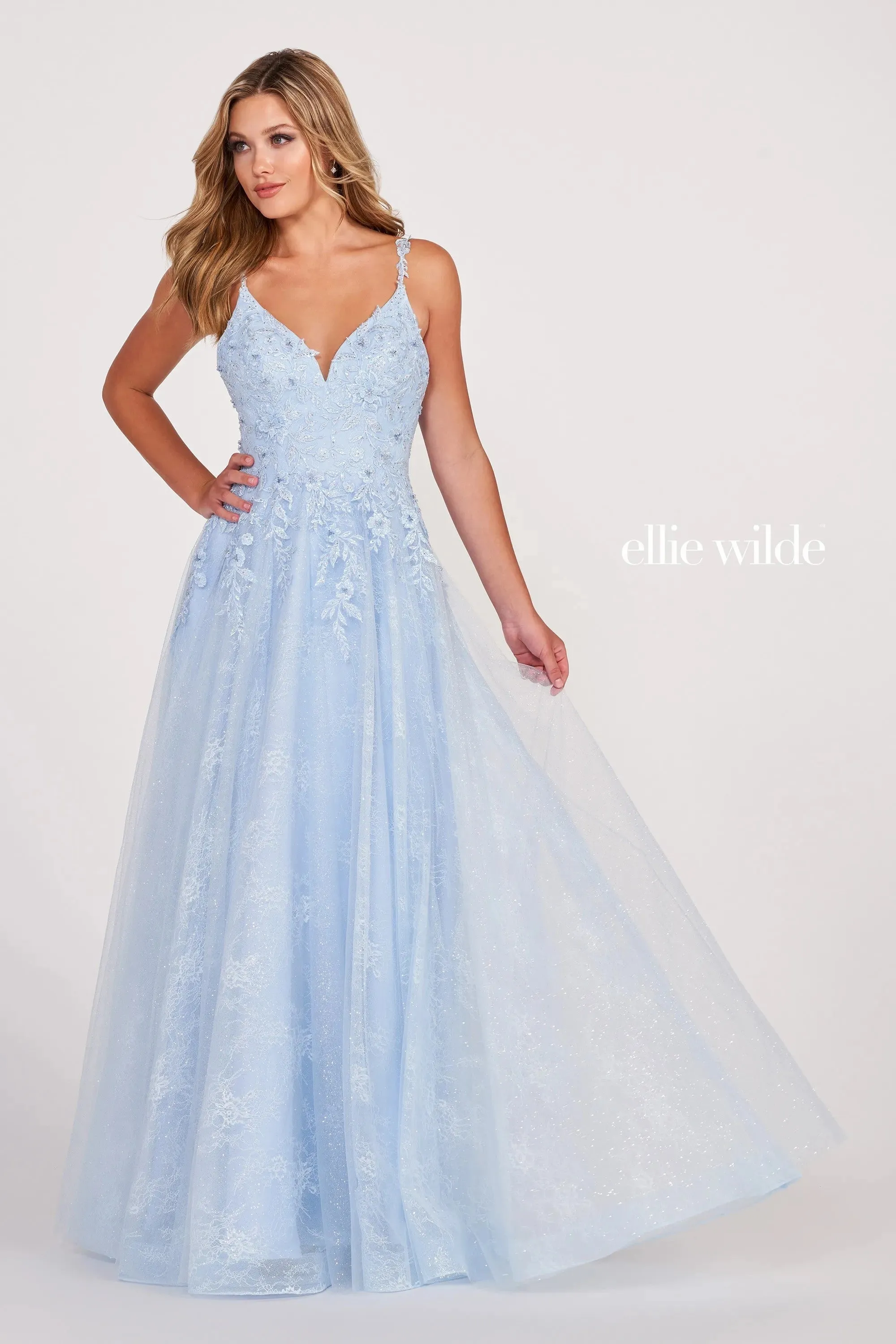 Ellie Wilde EW34086 Prom Long Formal Pocket Evening Gown