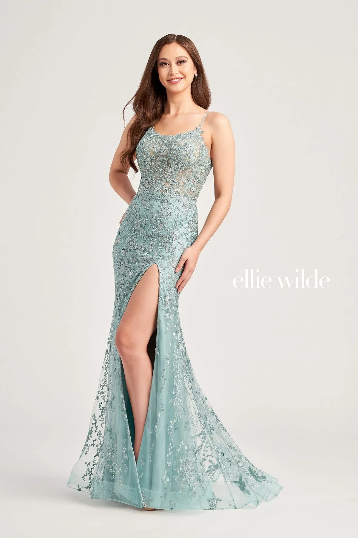 Ellie Wilde EW35223 Prom Fitted Evening Long Gown