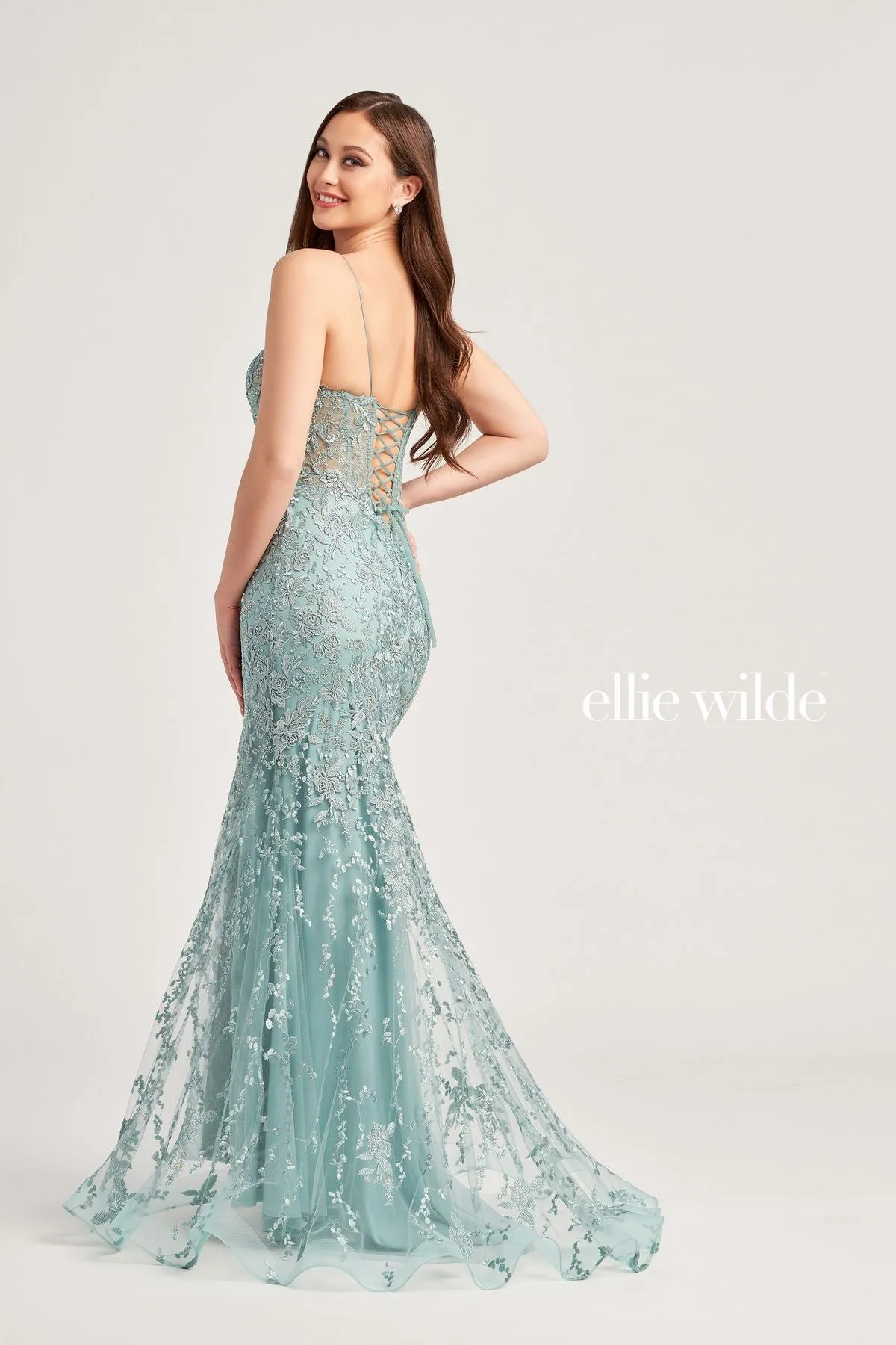 Ellie Wilde EW35223 Prom Fitted Evening Long Gown