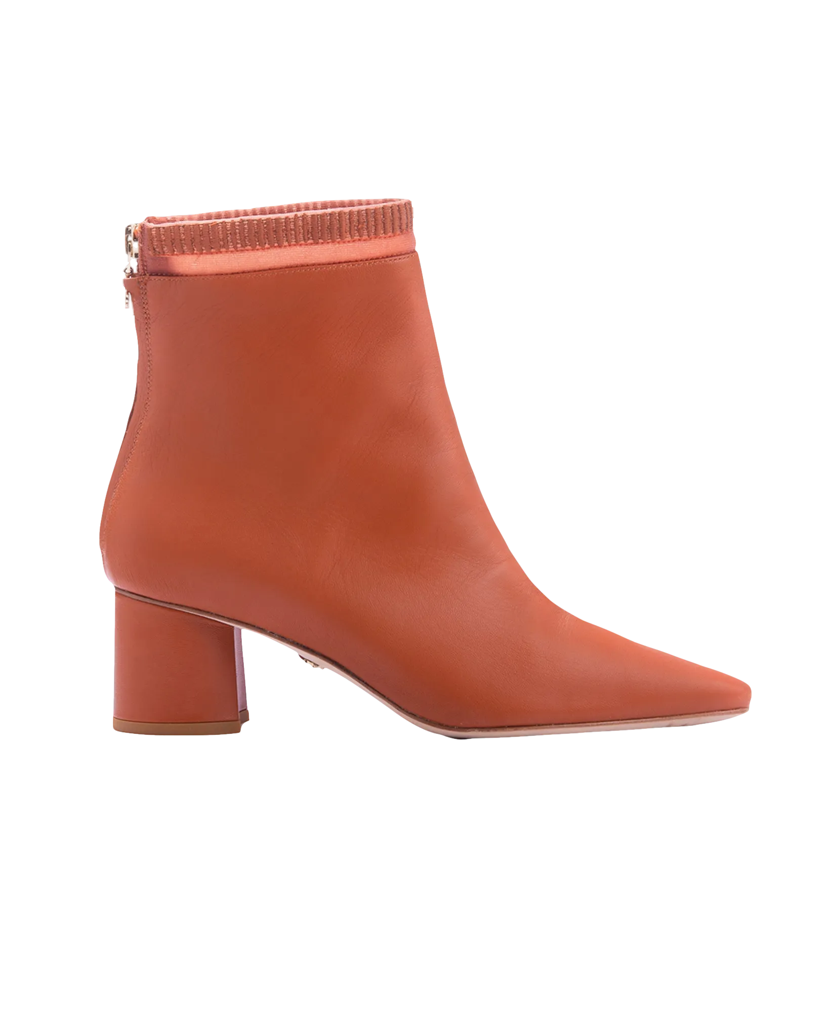 Embroidered Sock Boot 55 Sienna Leather