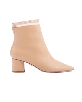 Embroidered Sock Boot 55 Wheat Leather