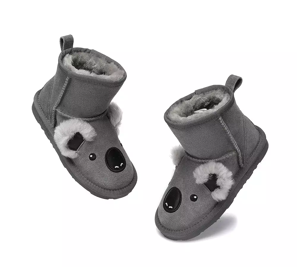 EVERAU Kid Sheepskin Boots Koala Kids Plus