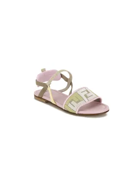 FENDI KIDS Pink FF Sandals