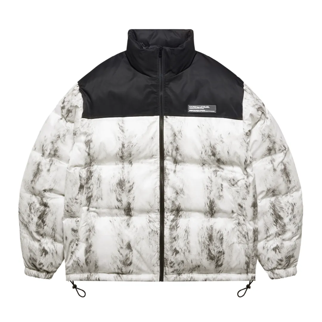 Fur Printed Down Jacket