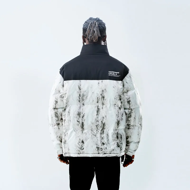 Fur Printed Down Jacket