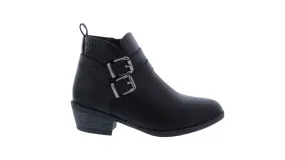 Girls Faux Leather Boot with Zipper Closure