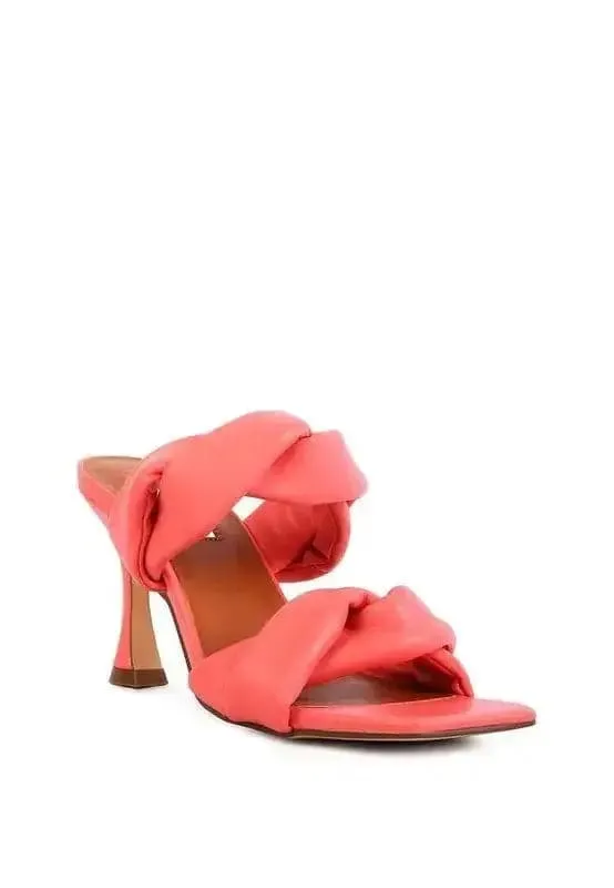 Glam Girl Twisted Strap Spool Heeled Sandals