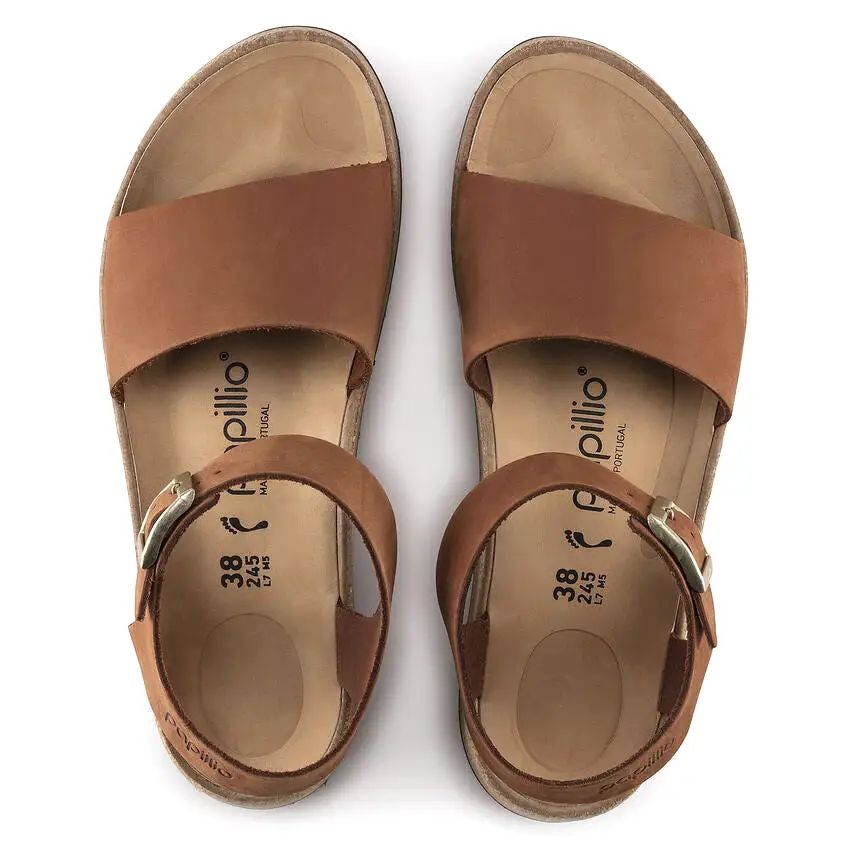 Glenda - Pecan Nubuck Leather