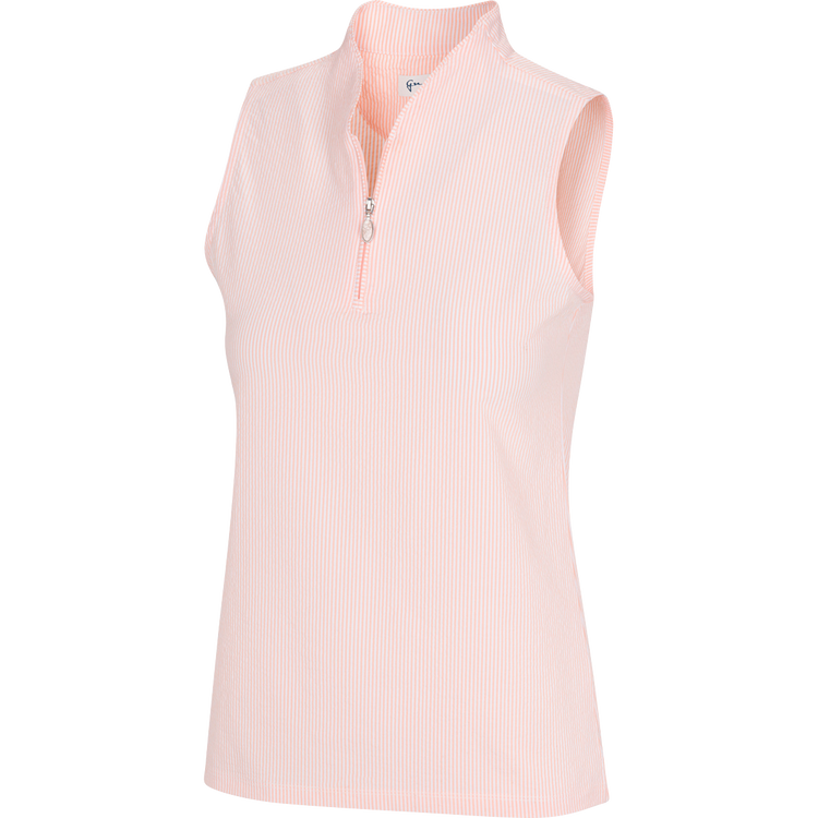 Greg Norman Monaco Seersucker Sleeveless Ladies Polo