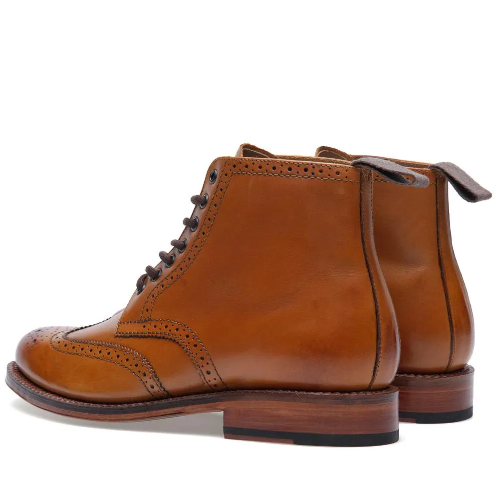 Grenson Sharp Brogue Derby BootTan