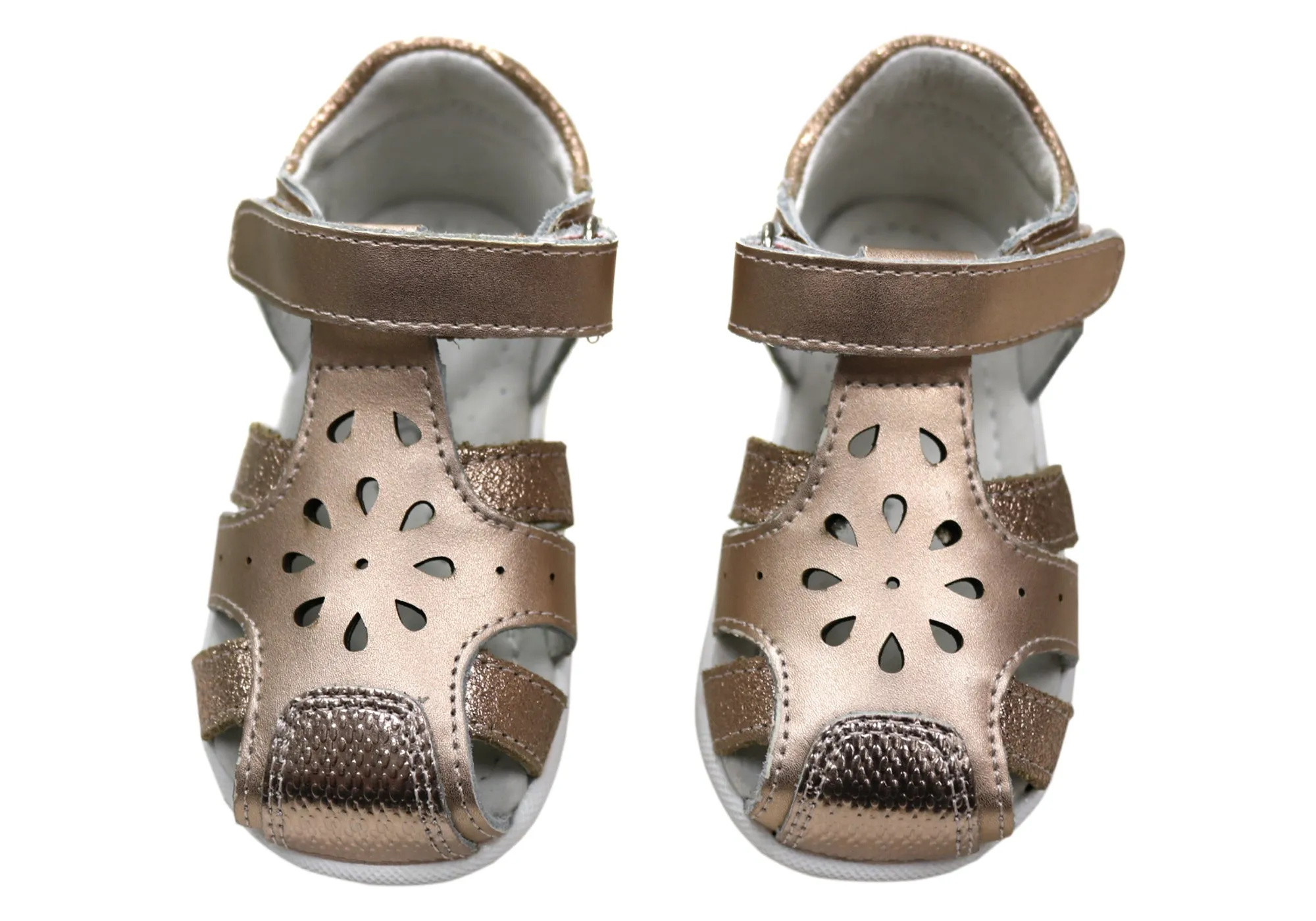 Grosby Alisa Infant Toddler Kids Girls Comfortable Leather Sandals