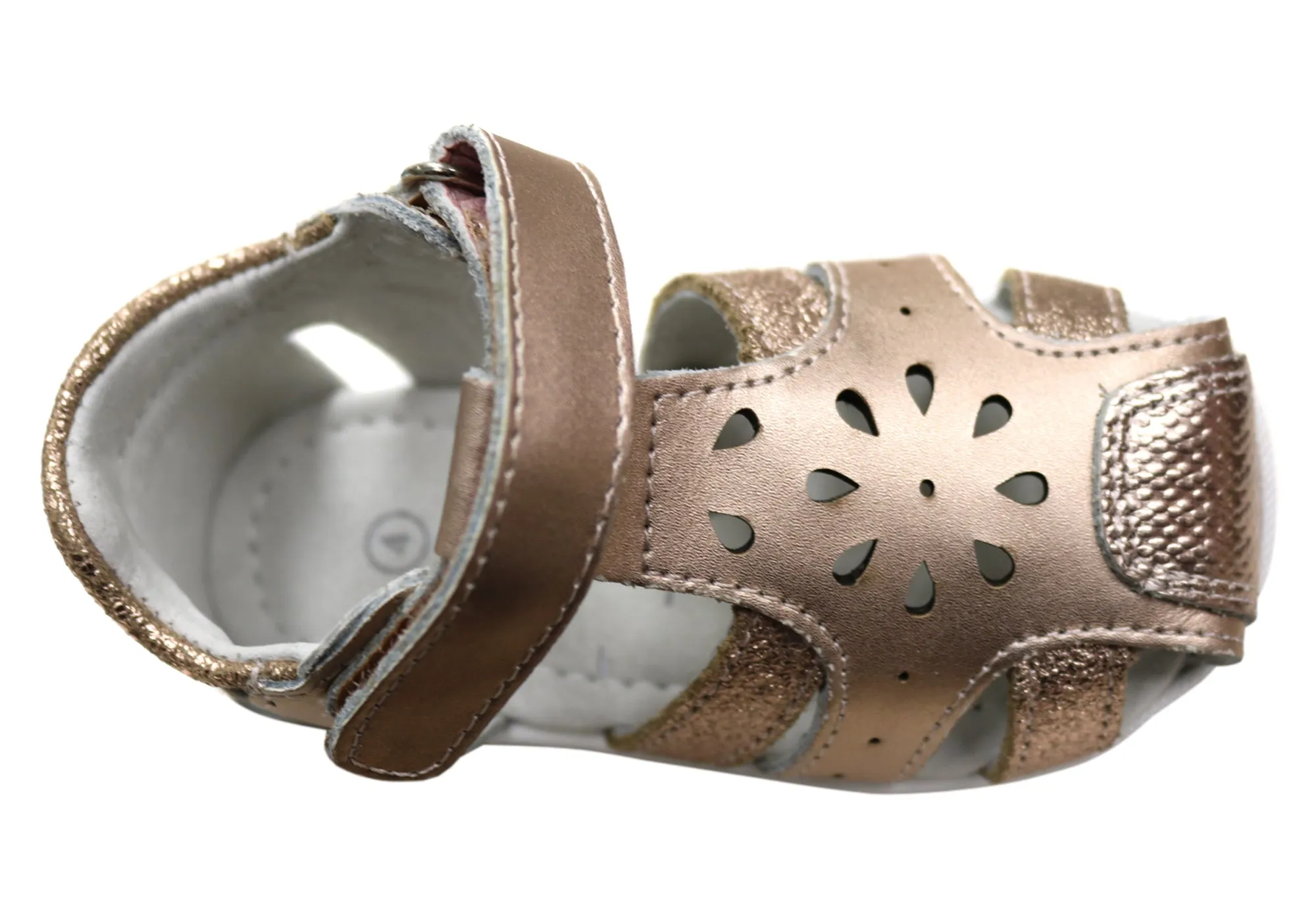 Grosby Alisa Infant Toddler Kids Girls Comfortable Leather Sandals