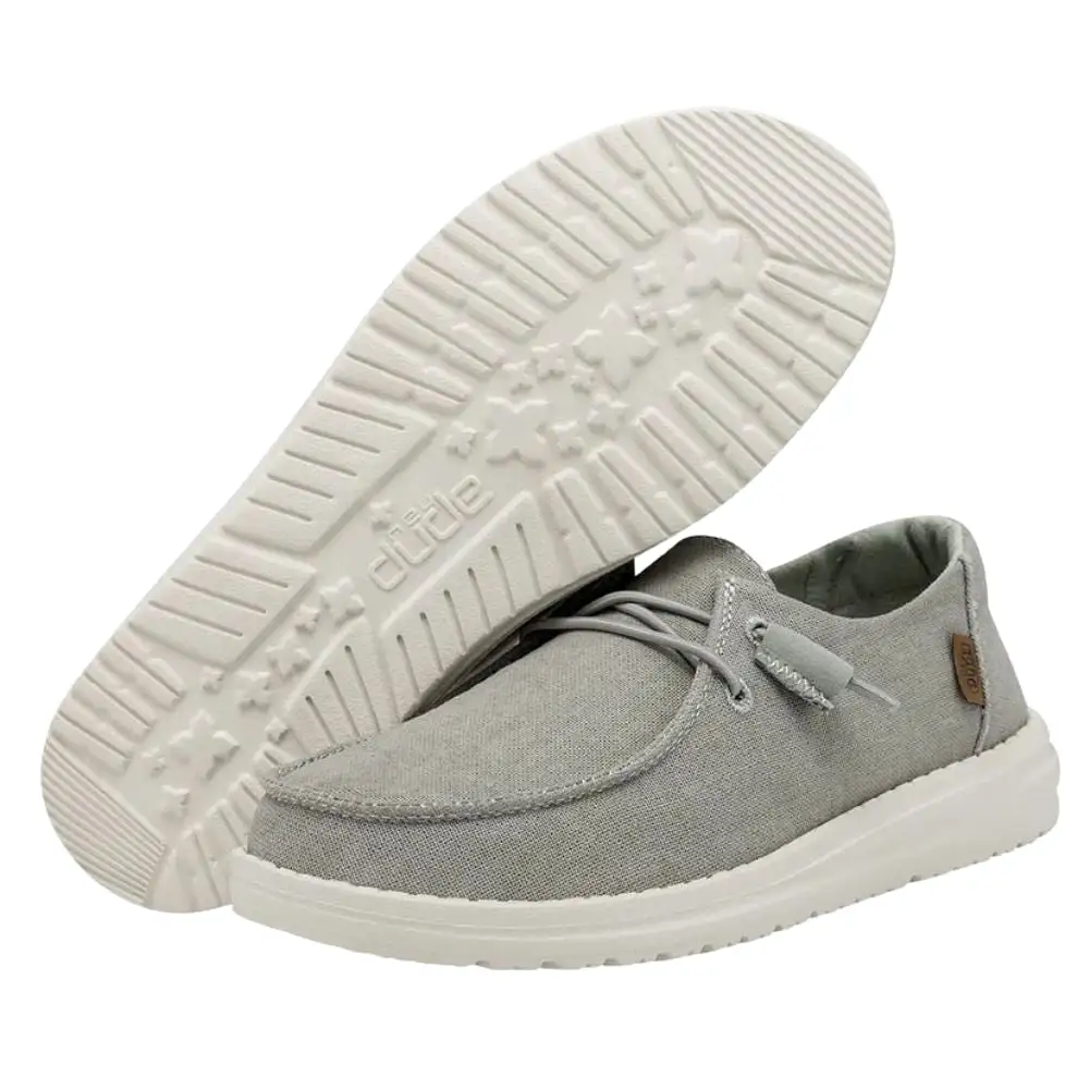 Hey Dude Wendy Chambray Women's Shoes Light Grey