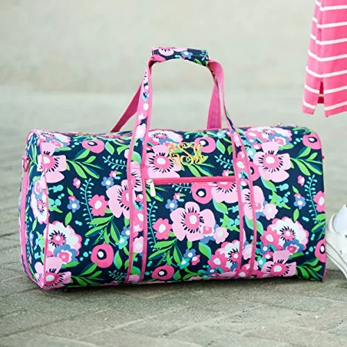 High Fashion Print 21 In Print Duffle, Overnight, Carry On Bag Can Be Personalized (Posie)