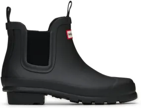 Hunter Kids Black Original Big Kids Chelsea Boots