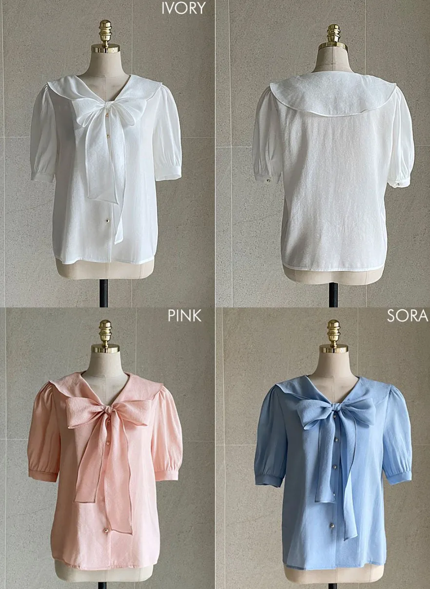 I AM MARI  |Short Sleeves Puff Sleeves Shirts & Blouses