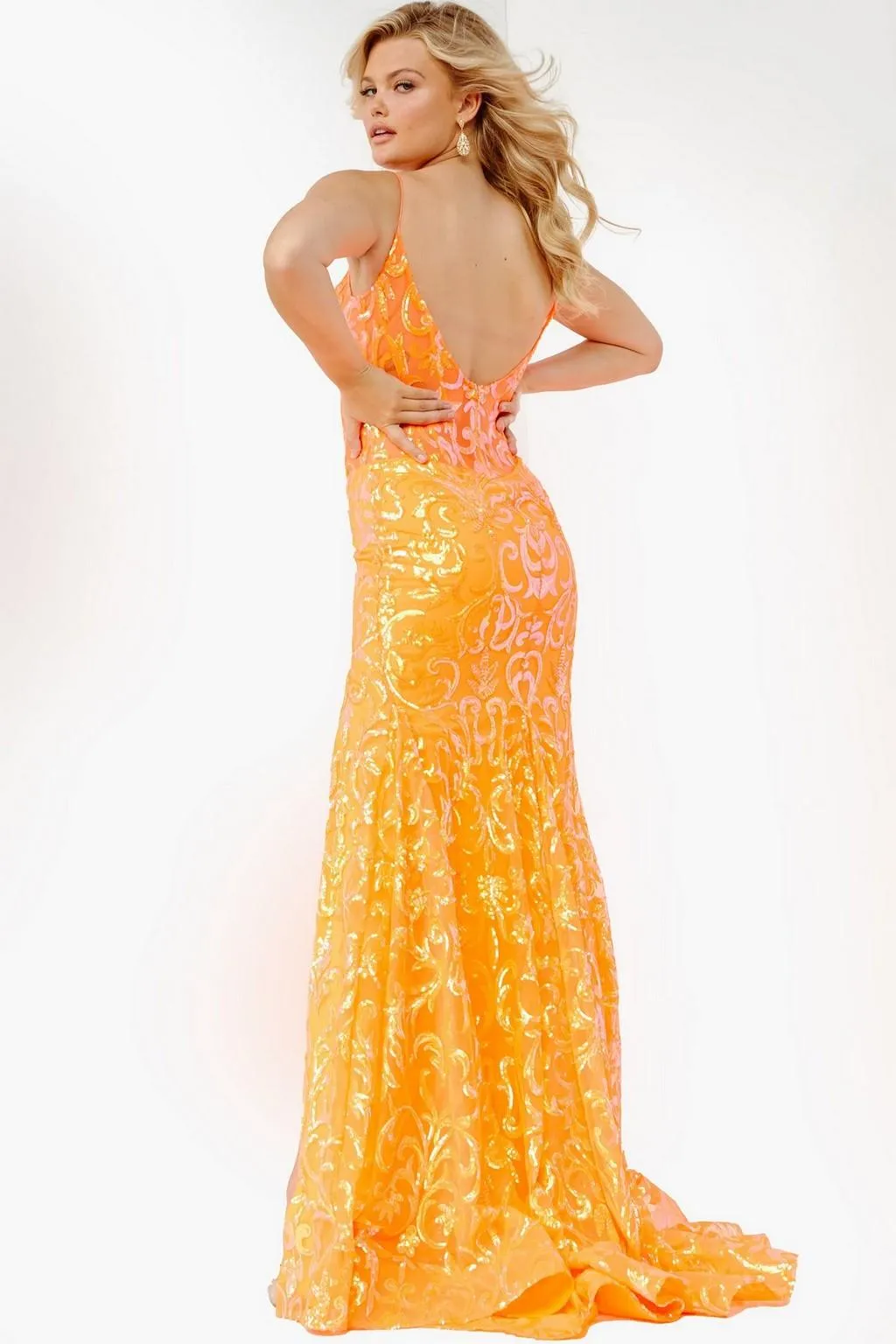 Jovani JVN23216 Long Fitted Sparkling Evening Gown