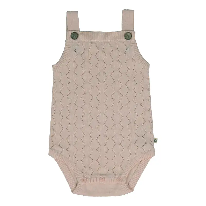 Jujo Baby Diamond Pointelle Onesie - Dark Sand