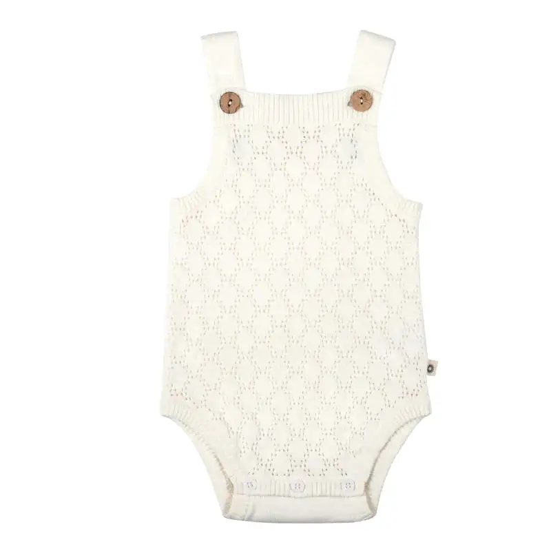 Jujo Baby Diamond Pointelle Onesie - Milk