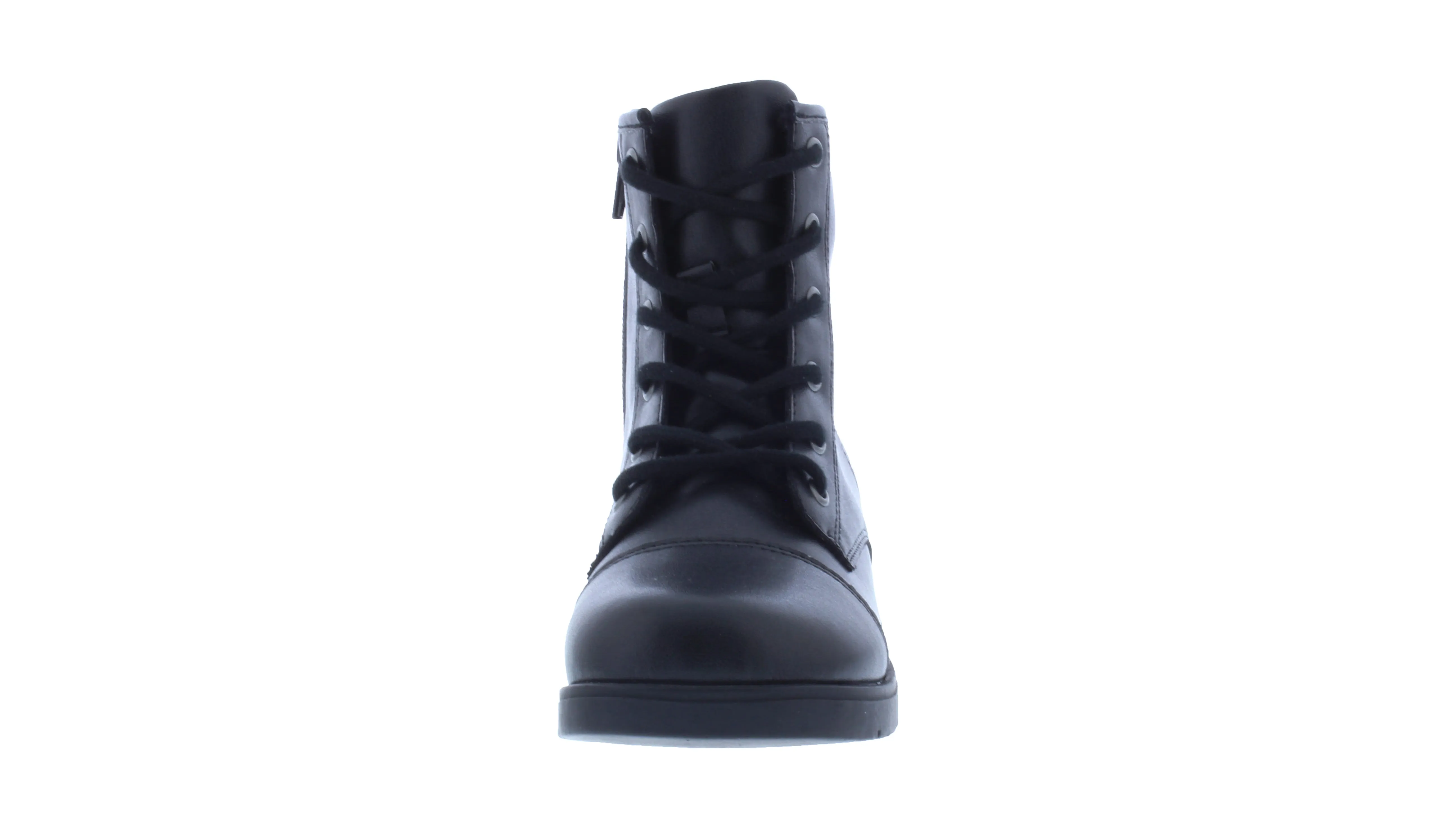 Kids Faux Leather Zipper Boot