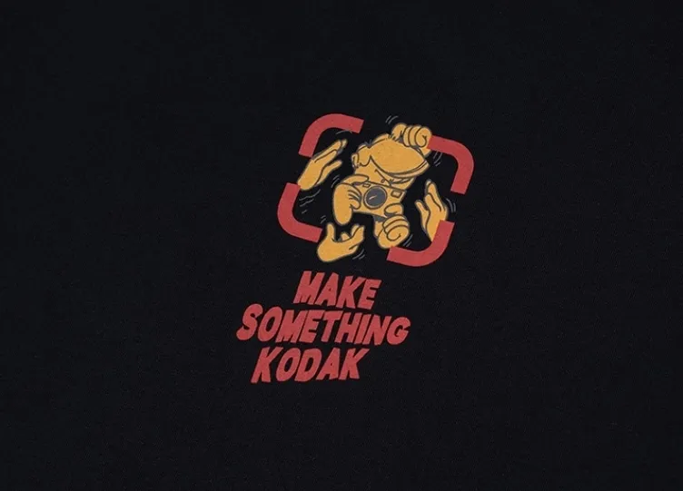 KODAK  |Unisex Street Style Plain Cotton Short Sleeves Logo T-Shirts