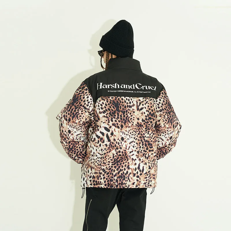 Leopard Print Down Jacket