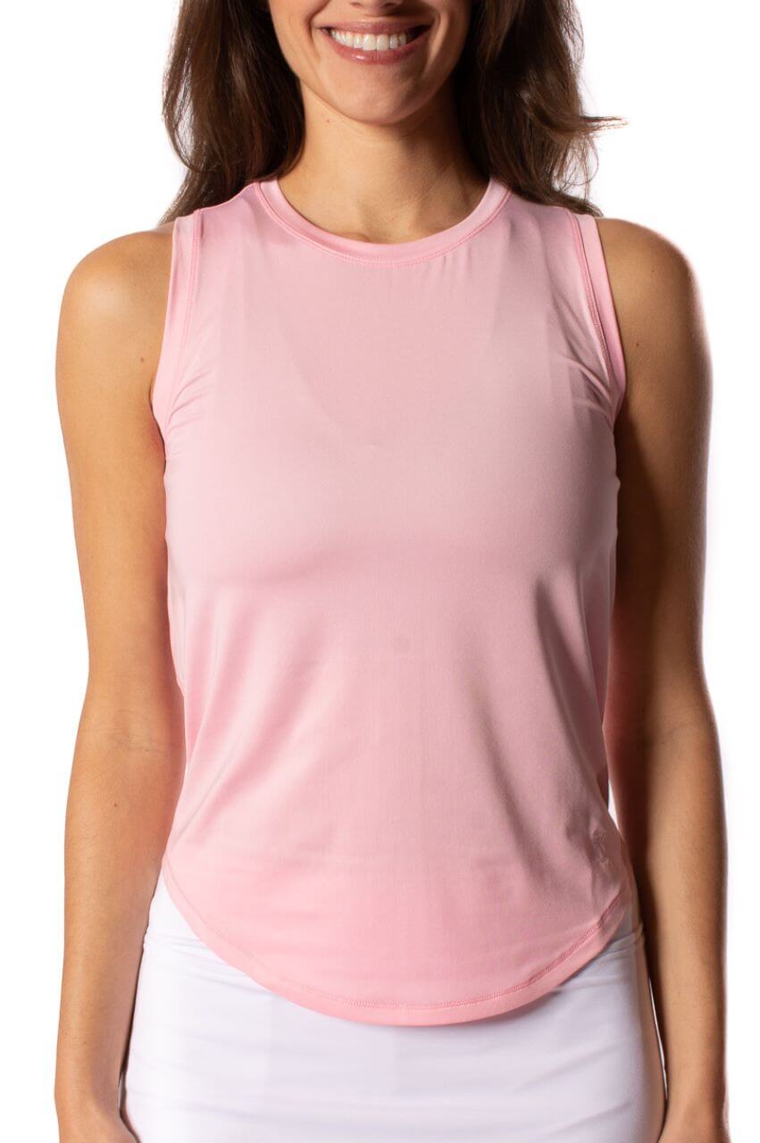 Light Pink Sleeveless Sport Tie Top