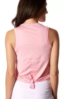 Light Pink Sleeveless Sport Tie Top