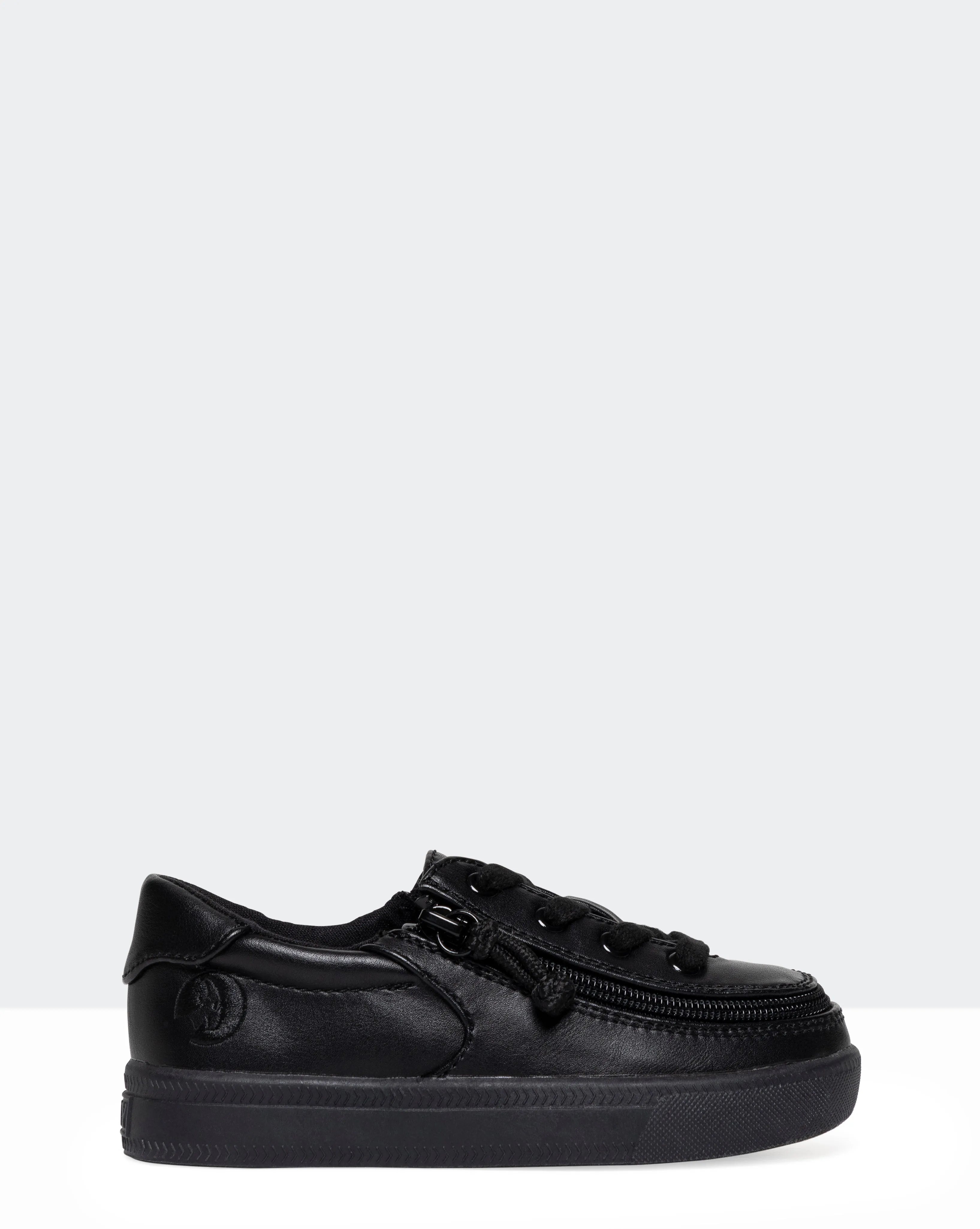 Low Rise Sneaker (Toddler) - Black to the Floor Faux Leather