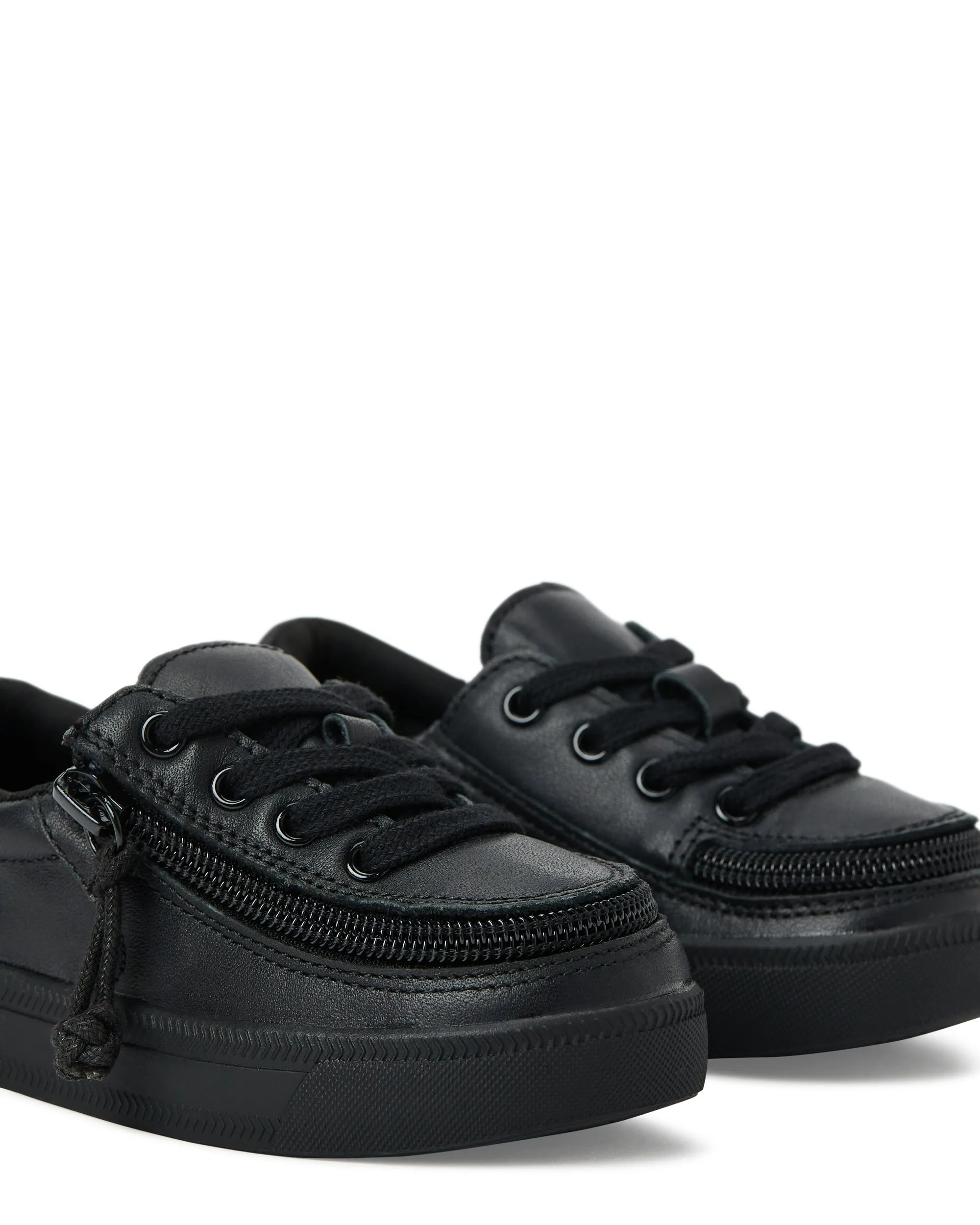 Low Rise Sneaker (Toddler) - Black to the Floor Faux Leather