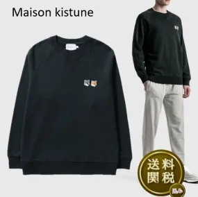 MAISON KITSUNE  |Unisex Street Style Cotton Logo Designers Sweatshirts