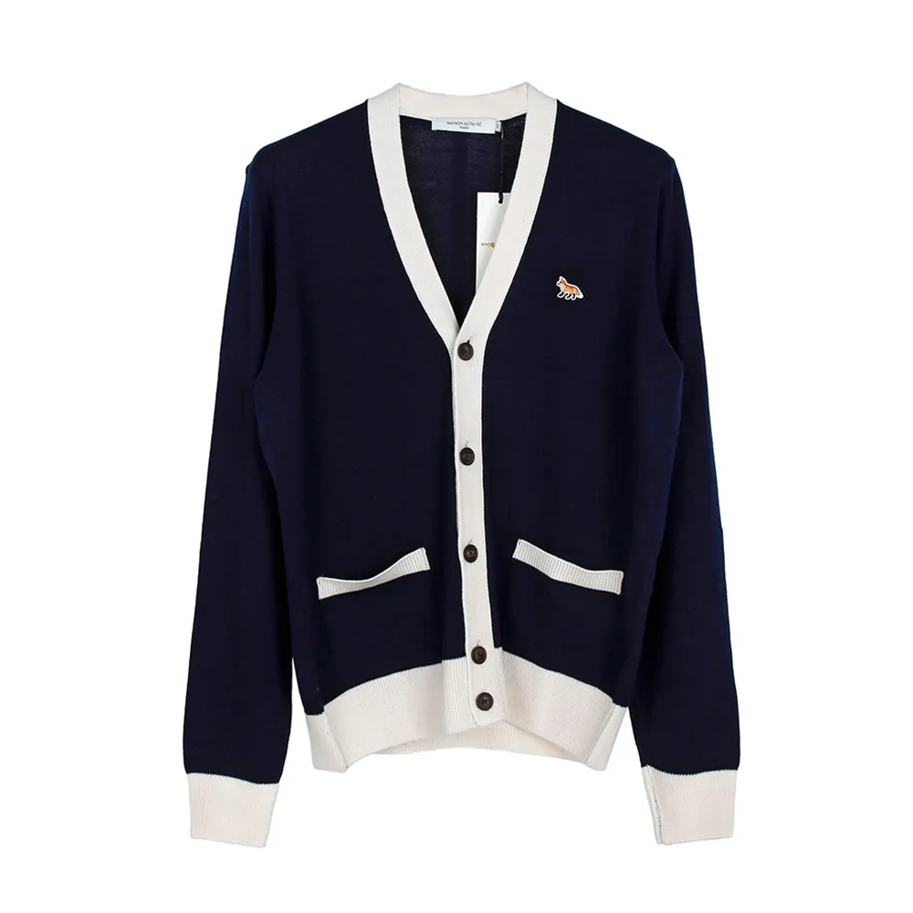 MAISON KITSUNE  |Unisex Street Style Logo Designers Cardigans