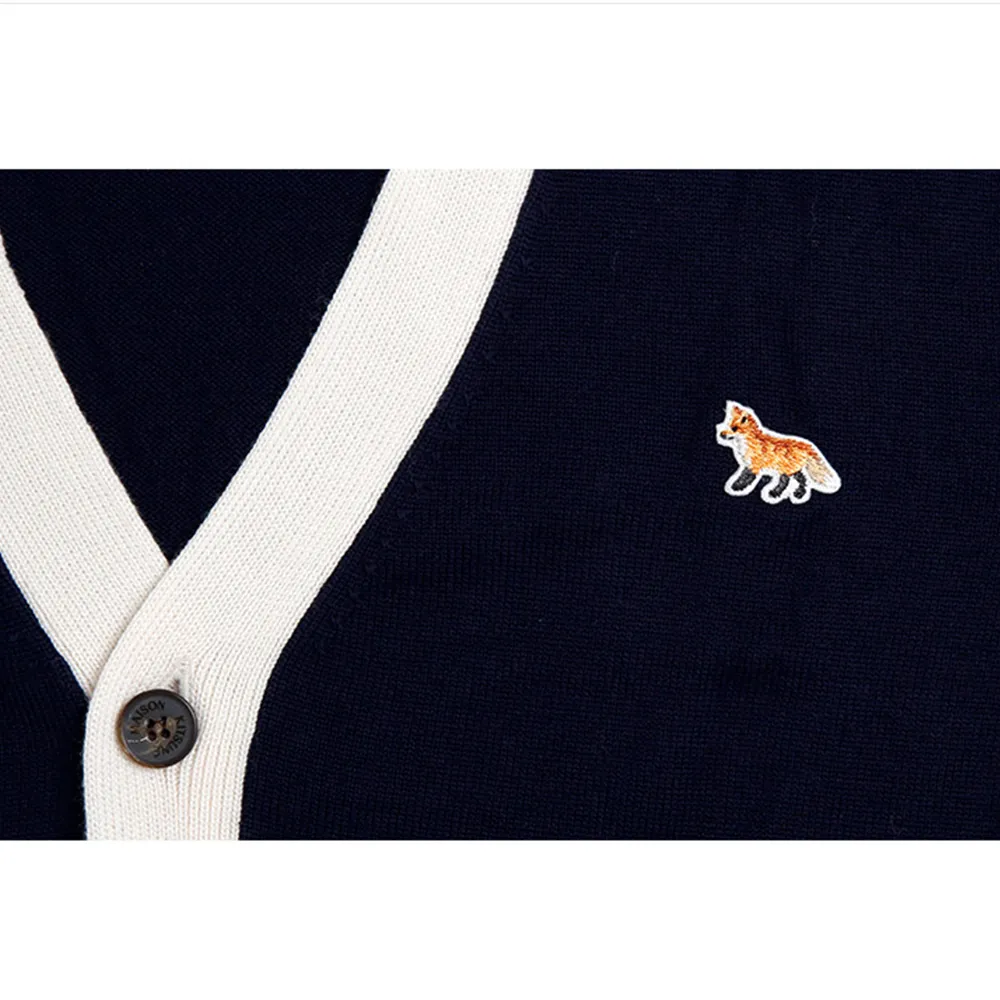 MAISON KITSUNE  |Unisex Street Style Logo Designers Cardigans